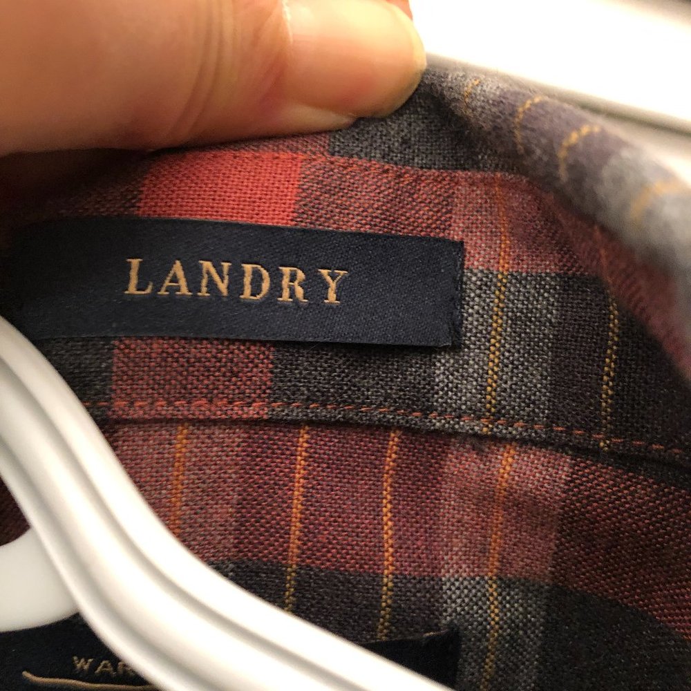 Pendleton Landry Rust And Gray Plaid Button Up Sh… - image 4